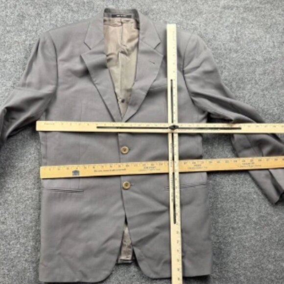 Armani Collezioni Blazer Mens 40R Gray Wool Made In Italy Neiman Marcus Designer - Picture 9 of 10
